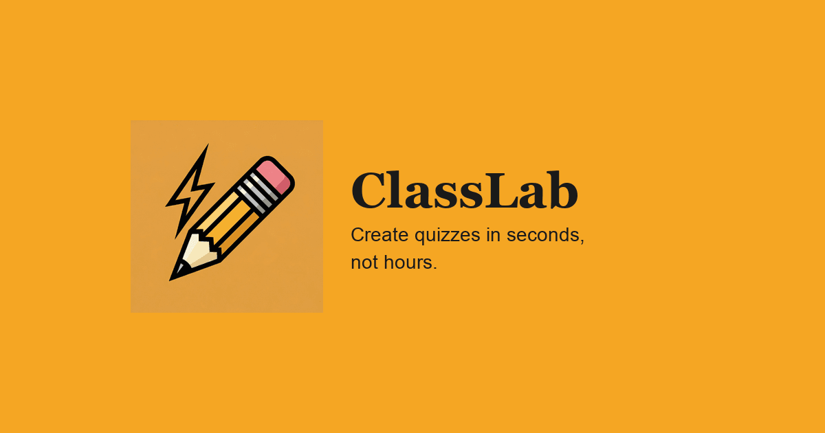 ClassLab — AI quiz generator homepage